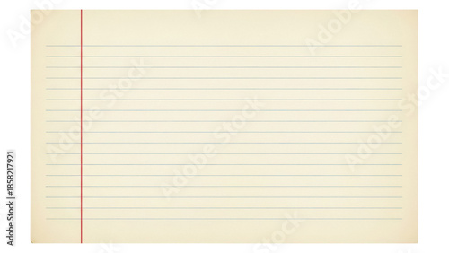 Quadro su tela Lined notebook paper PNG isolated on transparent background, school stationery w