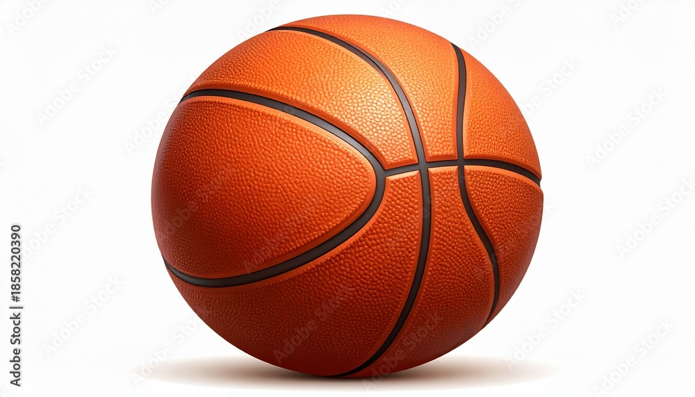Fototapeta premium 3D vector illustration of a plain basketball