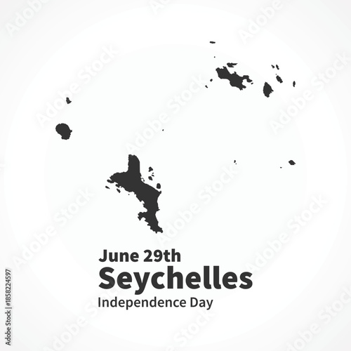 Seychelles map illustration on white background