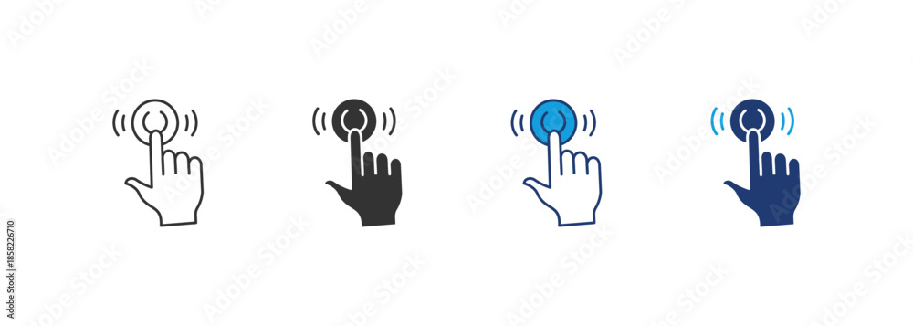 Fototapeta premium Button Icon Set Multiple Style Collection