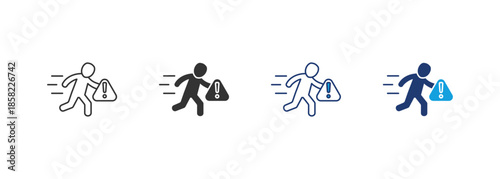 Escape Icon Set Multiple Style Collection