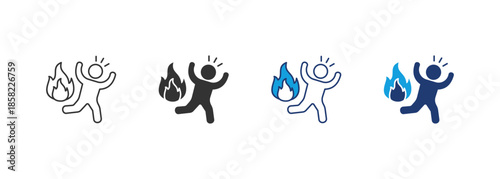 Fire Icon Set Multiple Style Collection