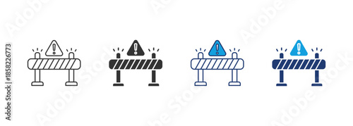Barrier Icon Set Multiple Style Collection