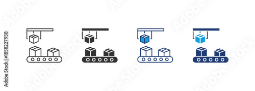 Production Icon Set Multiple Style Collection