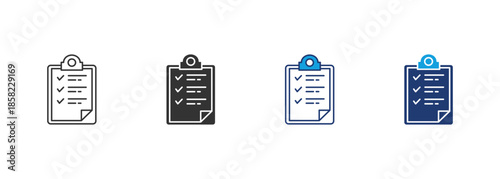 To-Do-List Icon Set Multiple Style Collection