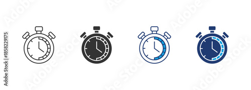 Timer Icon Set Multiple Style Collection