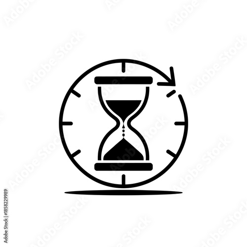 Hourglass Time Management Icon