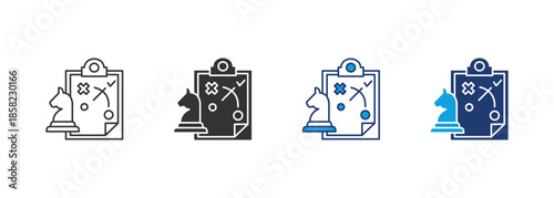 Strategy Icon Set Multiple Style Collection