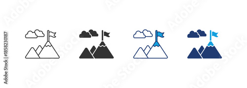 Mission Icon Set Multiple Style Collection