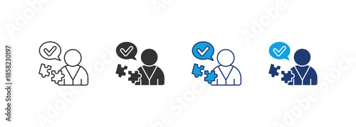 Problem-Solving Icon Set Multiple Style Collection