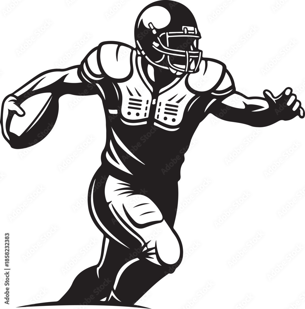 Fototapeta premium American Football Player Silhouettes