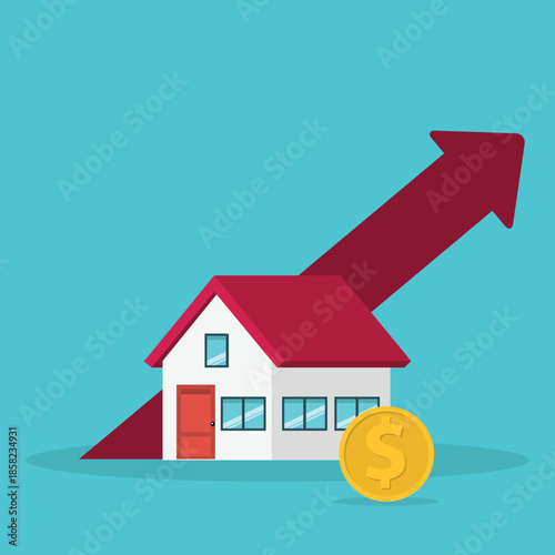 Home expenses and costs of living going up. Home crisis concept.	