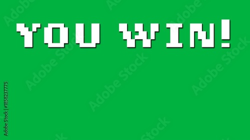 Retro Video Game Title with Alpha Channel