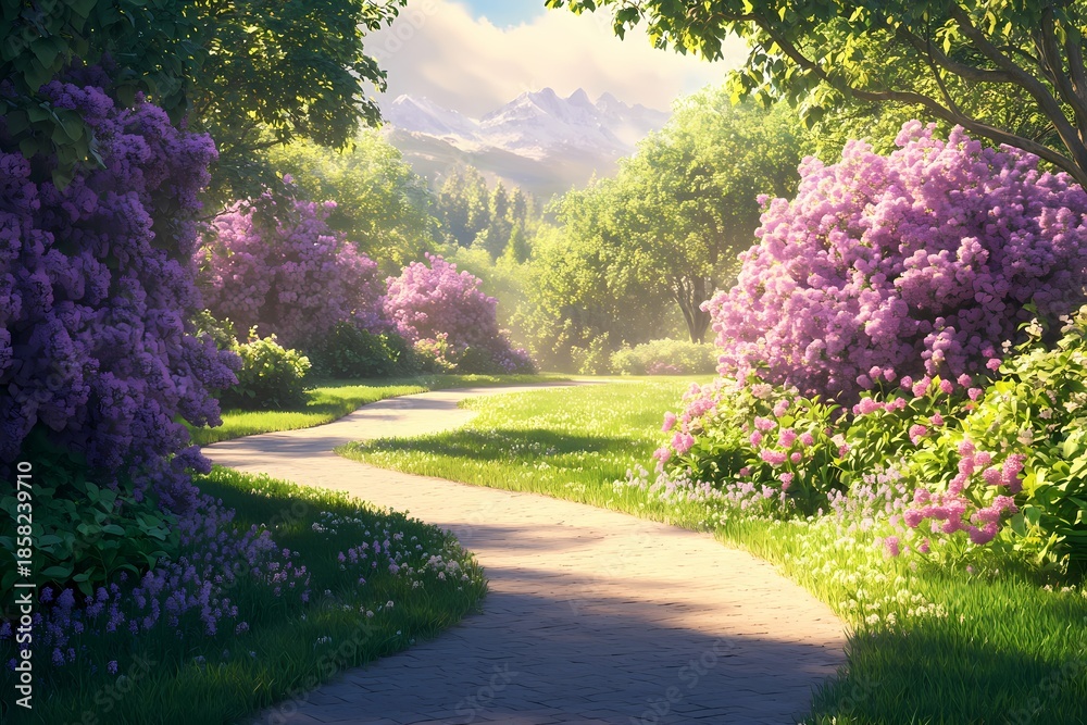 Obraz premium Lush Green Grass and Vibrant Trees in Tranquil Park Sunlight on a Bright Day Landscape background