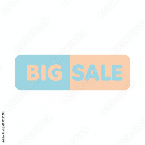 Big sale banner with soft pastel colors, suitable for online store promotions and seasonal discounts.