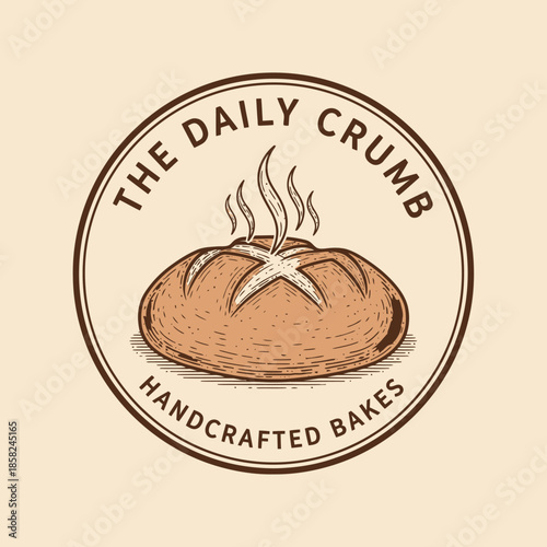 Artisan handcrafted bread with steaming starfish topping and rustic style