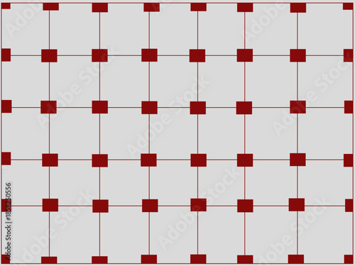 A red checkered tile floor pattern. Vector illustration of a red tile and floor texture.