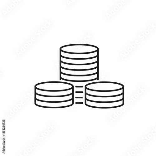 Minimalist Illustration of Stacked Coins Representing Financial Growth