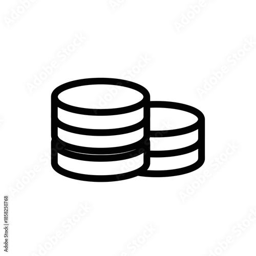 Minimalistic Coin Stack Illustration for Financial and Economy Concepts