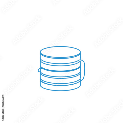 Simple Blue Coffee Mug Illustration for Tea Drinkers and Hot Beverage Lovers