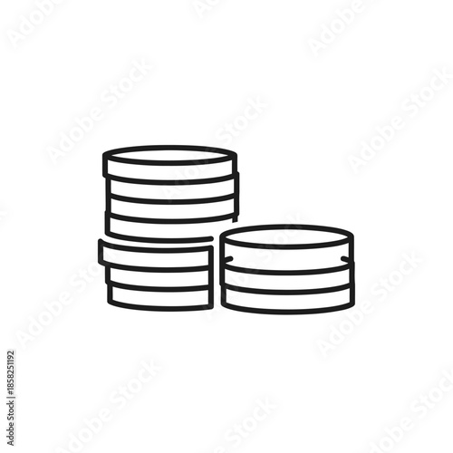 Stack of Coin Illustration for Financial and Investment Themes