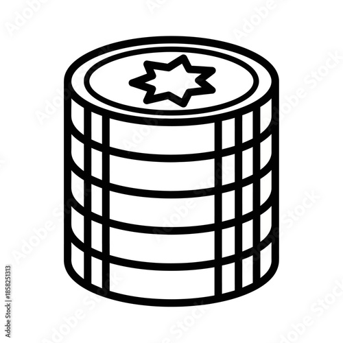 Stack of Coins Icon for Financial and Business Concepts