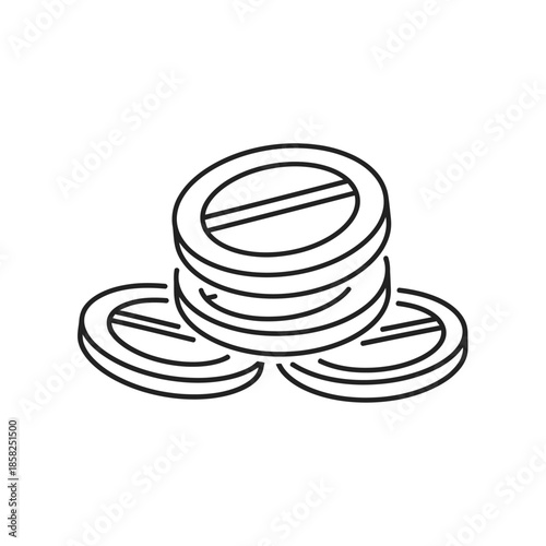 Stack of Coins Illustration for Financial and Banking Concepts