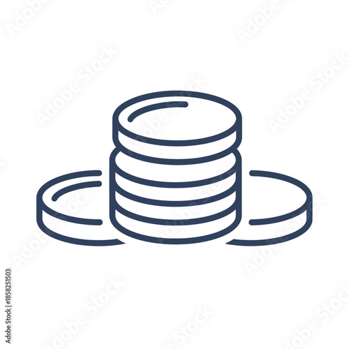Stack of Coins Illustration for Financial Growth and Savings Concept