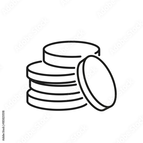 Stack of Coins Illustration for Financial and Business Concepts