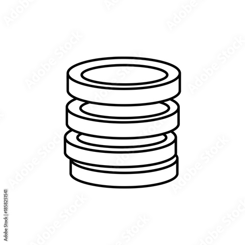 Stack of Coins Illustration for Financial and Business Concepts