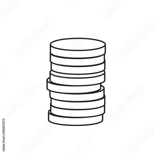 Stack of Coins Illustration for Financial and Business Concepts