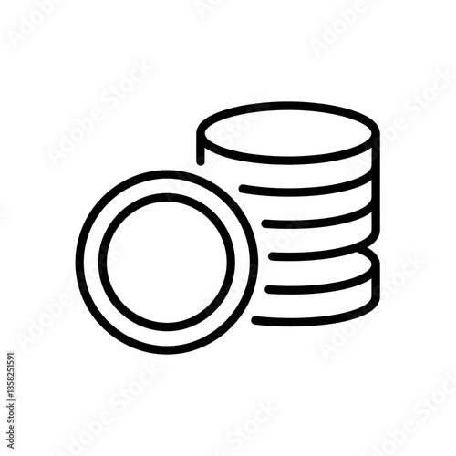 Stack of Coins Illustration Showing Financial Growth and Investment Concept