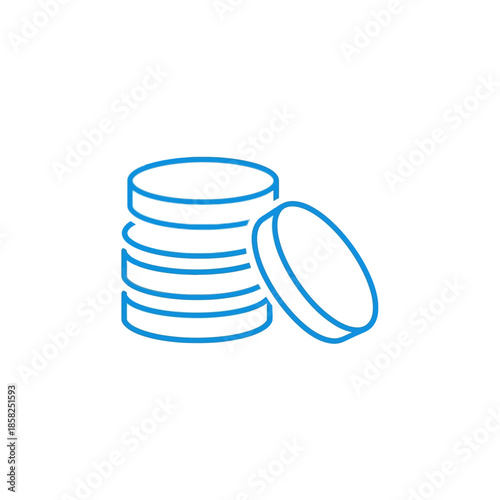 Stack of Coins Illustration for Financial and Business Contexts