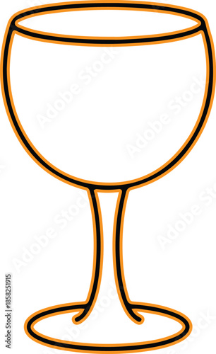 Empty wine glass Vector