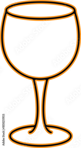 Empty wine glass Vector