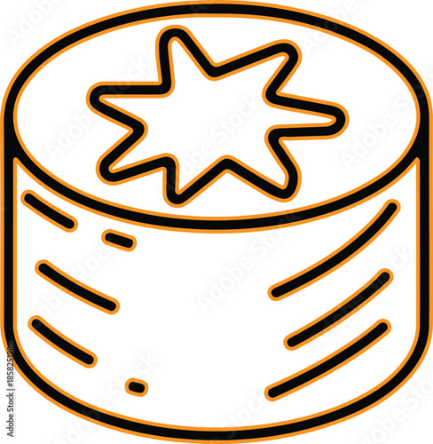 Toasted marshmallow on stick Vector