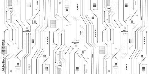 Geometric background and high tech circuit board connection system