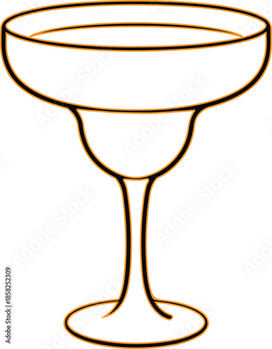Empty margarita glass Vector