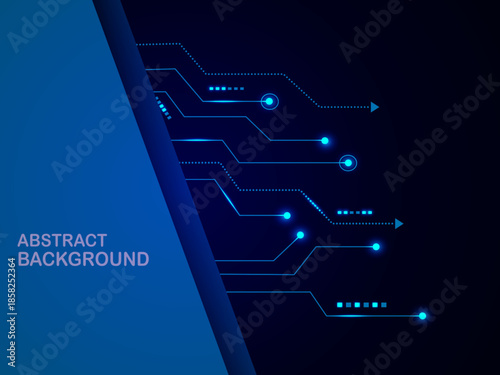 Geometric background and high tech circuit board connection system