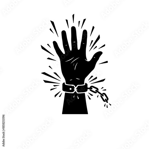 A powerful symbol representing hope, the struggle for liberty, and the human spirit rising above oppression. Ideal for human rights campaigns and social justice themes