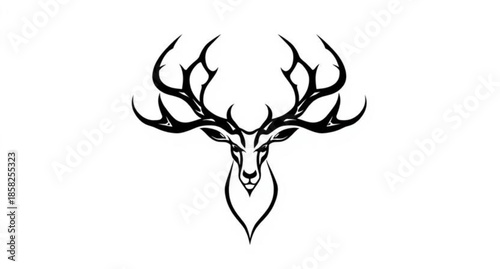 Black and white abstract flower tattoo design featuring a tribal spider silhouette with insect wings and biohazard symbol elements for a nature inspired vector illustration