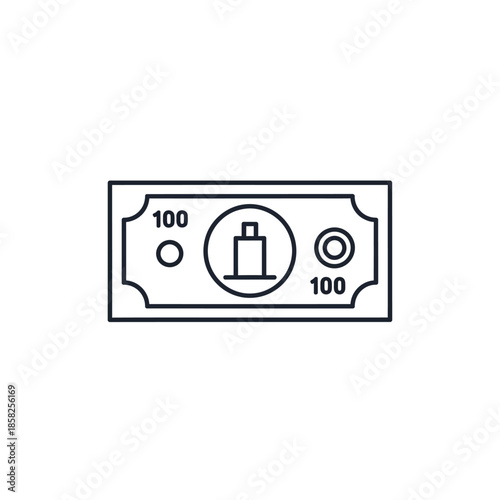 Close-up Illustration of One Hundred Dollar Bill with Financial Theme for Business Use