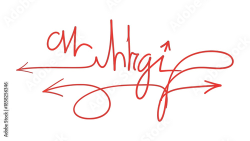 Dynamic Exchange: A vibrant illustration of interconnected concepts, represented by arrows and stylized lettering, symbolizing the flow of ideas and collaboration.