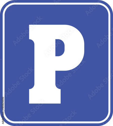 Parking sign icon, vector illustration