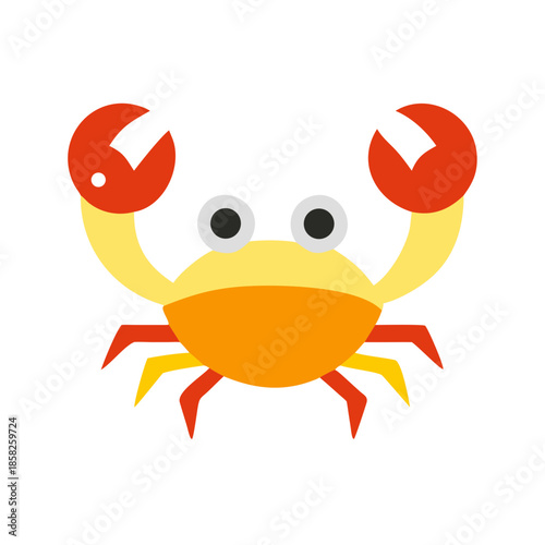 funny crab with a sign