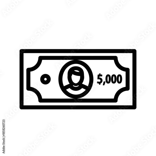 Minimalist Illustration of a 5000 Dollar Banknote for Financial and Currency Themes Free Download Minimalist Illustration of a 5000 Dollar Banknote for Financial and Currency Themes - GFXLoad