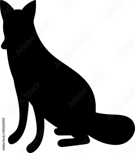 Fox Silhouette Vector – Wild Animal Minimal Illustration