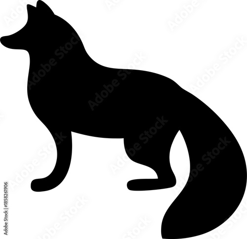 Fox Silhouette Vector – Wild Animal Minimal Illustration