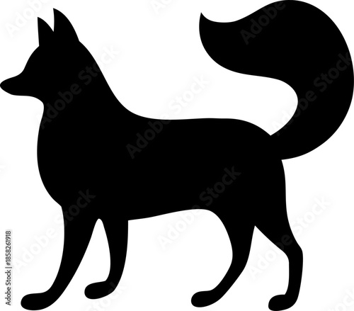 Fox Silhouette Vector – Wild Animal Minimal Illustration