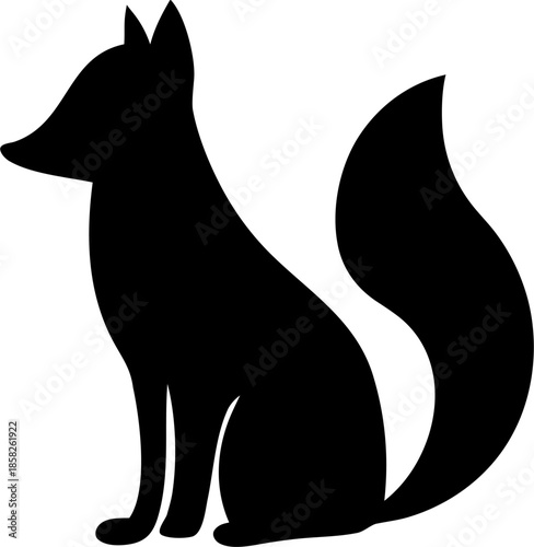 Fox Silhouette Vector – Wild Animal Minimal Illustration